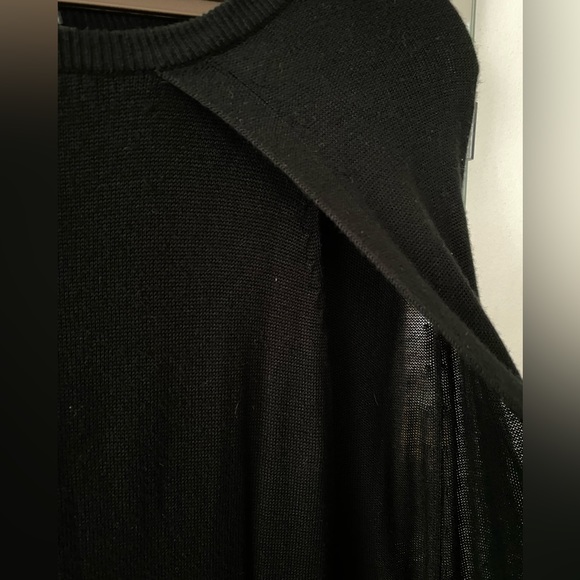 Carteblanche Caplet Sweater Vertigo Paris Black Shawl Mid Sleeve Dress Size S - Picture 3 of 6